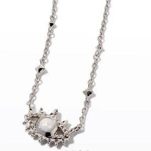 Kendra Scott Gemma Opal Evil Eye Necklace silver
